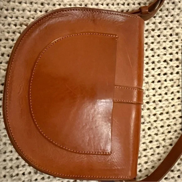 Sezane ORIGINAL design Claude Tan Leather Crossbody Bag 2017/2018 - Picture 7 of 9